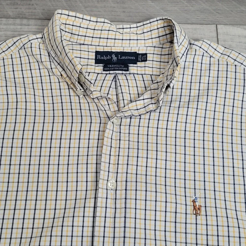 Ralph Lauren Shirt Mens 17½ 34/35 Yarmouth Oxford Pony🐎 Long Sleeve Preppy